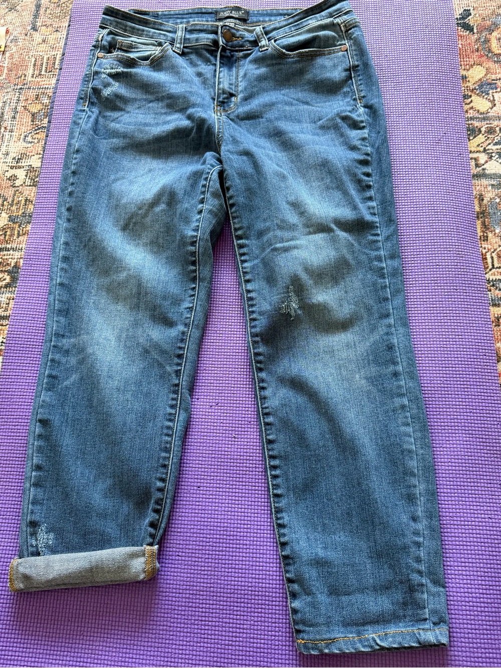 Judy Blue Indigo Cropped Ankle Jeans